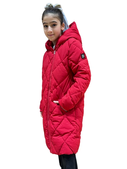 Kız Çocuk Kapüşonlu Kaban 51329 - 10