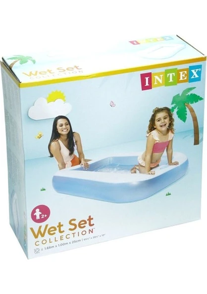 Intex Yumuşak Tabanlı Kare Havuz 166x100x28cm IH57403 - 3