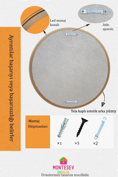 Antik Ahşap 2 Li Dekoratif Ayna Seti Yuvarlak Ayna Duvar Aynası Banyo Lavabo Aynası 56 Cm -43 Cm - 7