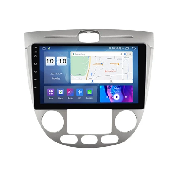 Chevrolet Lacetti - Araç Multimedya Ekran - 4GB 64GB - Dijital - Silver - 2004 - 2013 - 9 Inch - MYWAY - RED - 2