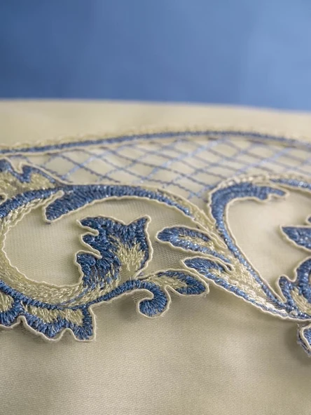 Cotton Box Brode Nakışlı Çift Kişilik Saten Nevresim Takımı Amaya Bej - 3