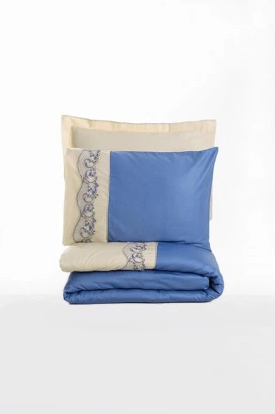 Cotton Box Brode Nakışlı Çift Kişilik Saten Nevresim Takımı Amaya Bej - 4