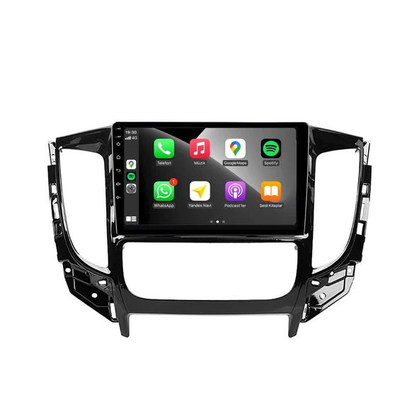 Mitsubishi L200 - Araç Multimedya Ekran - 4GB 64GB - Dijital - Piano Black - 2015 - 2021 - 9 Inch - MYWAY - RED - Resim 2