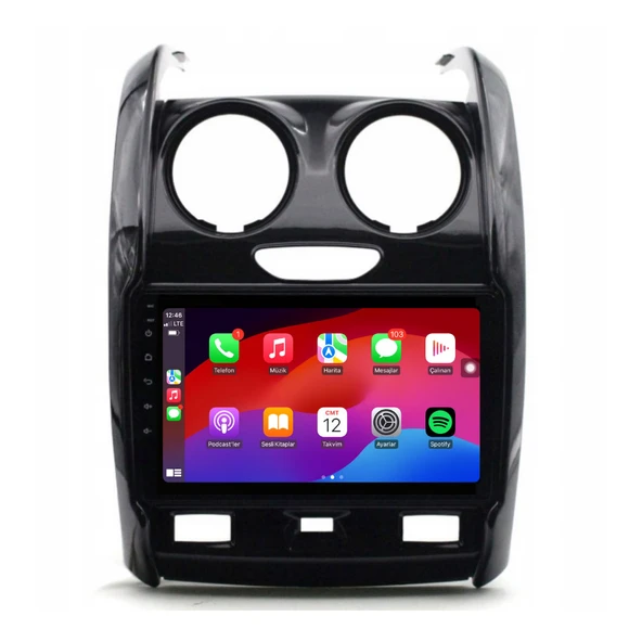 Dacia Duster - Araç Multimedya Ekran - 4GB 64GB - Büyük - Piano Black - 2013 - 2017 - 9 Inch - MYWAY - Resim 3