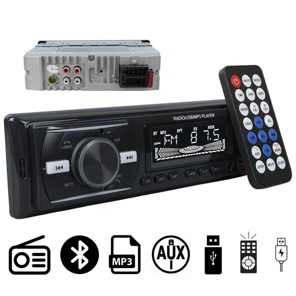 Ayt Carstar CS-920 Çift Usb Sd Hafıza Kartı Fm Radyo Aux Bluetooth Araç Teyibi Kumandalı Oto Teyp 4X60 Watt Dijital - 5