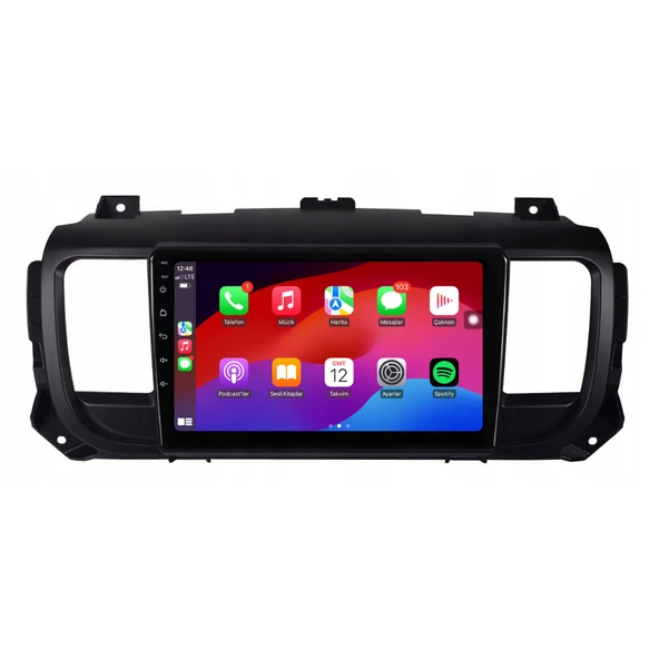 Citroën Jumpy - Araç Multimedya Ekran - 4GB 64GB - S - Black - 2017 - 2023 - 9 Inch - MYWAY - 3