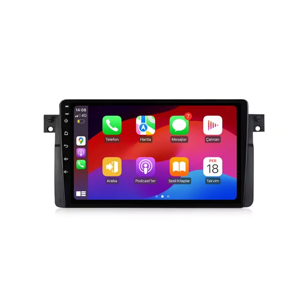 BMW E46 - Araç Multimedya Ekran - 4GB 64GB - S - Black - 1998 - 2005 - 9 Inch - MYWAY - Resim 2