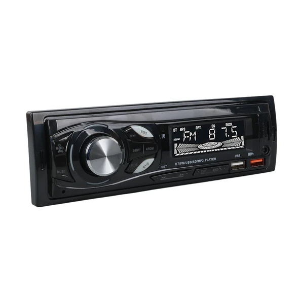 Ayt Carstar CS-107 Çift Usb Sd Hafıza Kartı Fm Radyo Aux Bluetooth Araç Teyibi Kumandalı Oto Teyp 4X60 Watt Dijital - 7