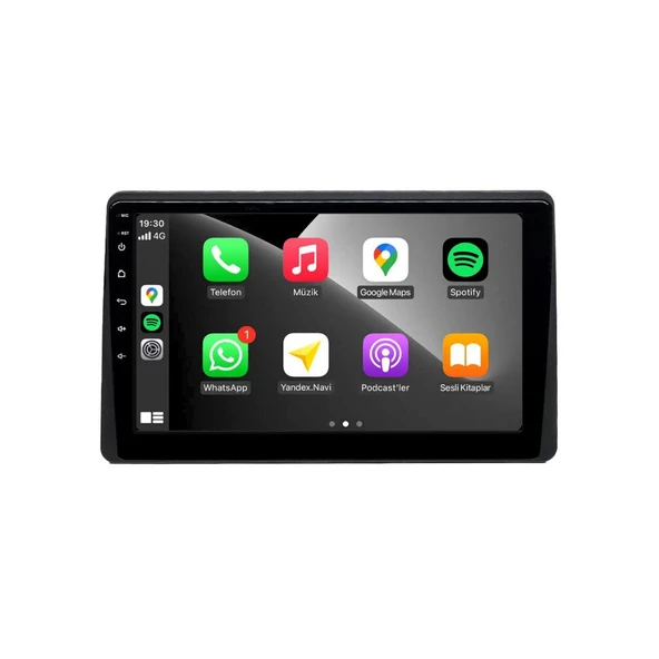 Renault Express - Araç Multimedya Ekran - 4GB 64GB - S - Black - 2021 - 2023 - 9 Inch - MYWAY - RED - 2