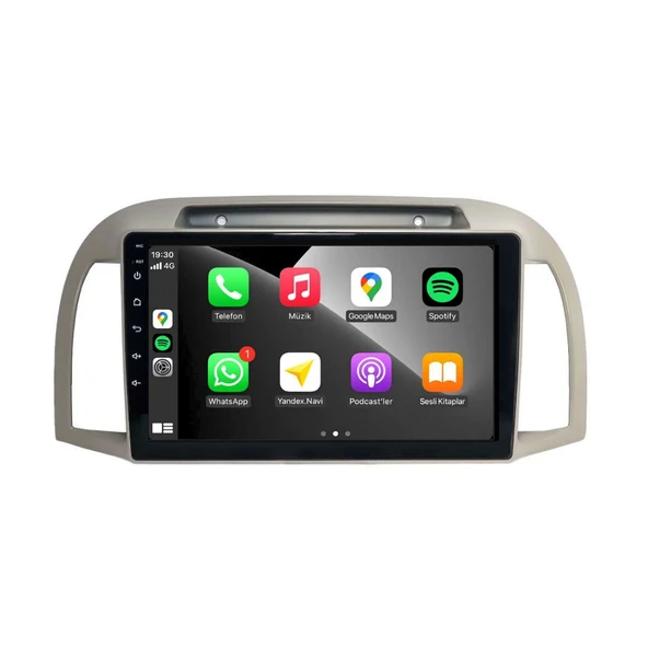 Nissan MİCRA - Araç Multimedya Ekran - 4GB 64GB - S - Bej - 2002 - 2010 - 9 Inch - MYWAY - 2