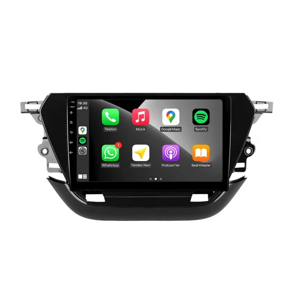 Opel Corsa F - Araç Multimedya Ekran - 4GB 64GB - S - Piano Black - 2019 - 2023 - 9 Inch - MYWAY - 2