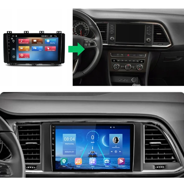 Seat Ateca - Araç Multimedya Ekran - 4GB 64GB - S - Black - 2016 - 2021 - 9 Inch - MYWAY - Resim 4