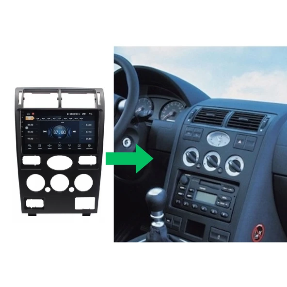 Ford Mondeo - Araç Multimedya Ekran - 4GB 64GB - Old - Black - 2000 - 2003 - 9 Inch - MYWAY - 5