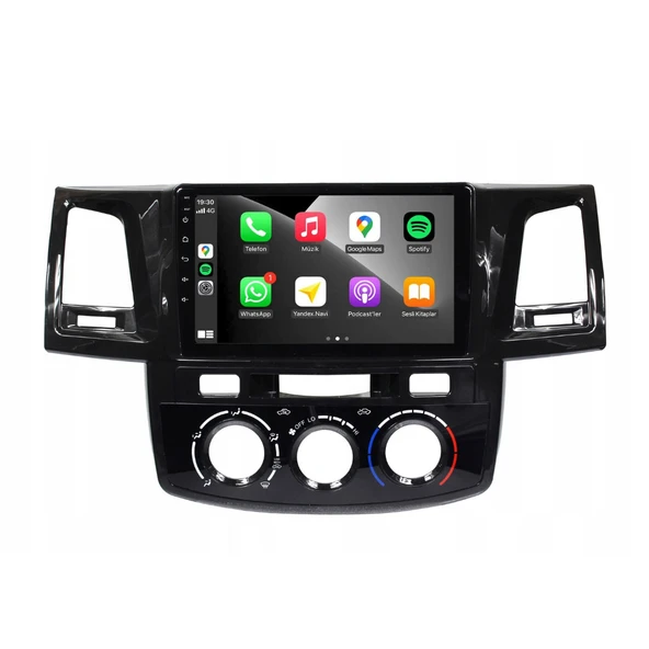 Toyota Hilux - Araç Multimedya Ekran - 4GB 64GB - Analog - Piano Black - 2008 - 2015 - 9 Inch - MYWAY - 3