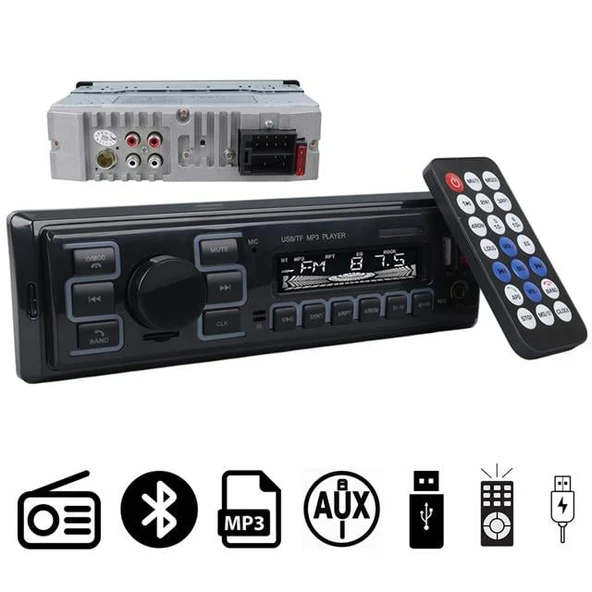 Carstar CS-970 Çift USB/SD/FM/AUX/Bluetooth Kumandalı Oto Teyp 4X60 Watt - 5