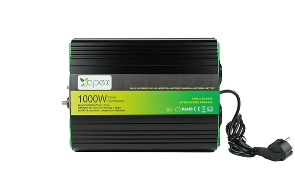 NPS1000-12 Apex 1000W Şarjlı Tam Sinüs İnverter 12V - 2