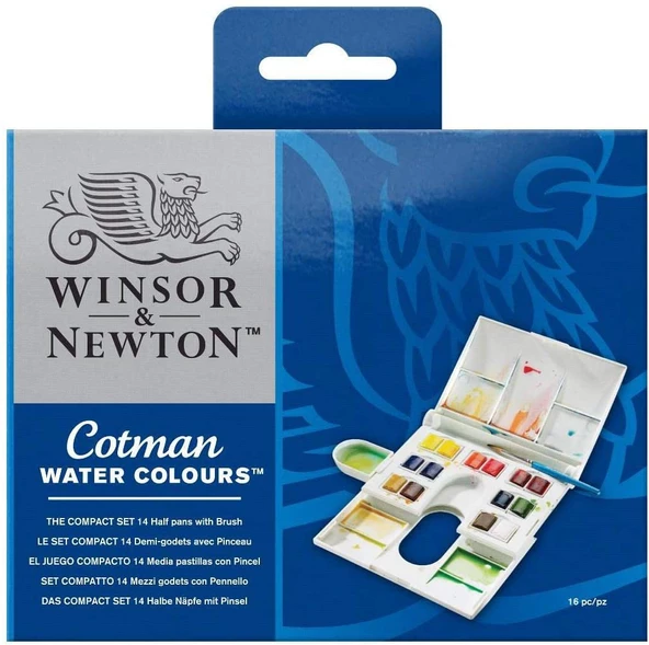 Winsor Newton Cotman Kompakt 14 Renk Tablet Suluboya Set