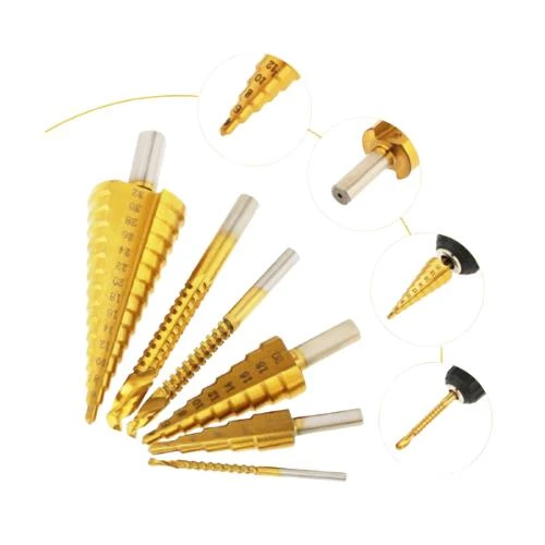 Nalburkent Kademeli Matkap Ucu Metal Ahşap Delme Oyma Seti Takımı 6 Parça - 3