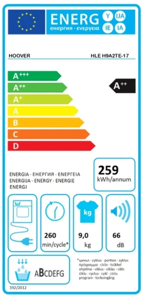 Hoover Hle H9A2Te-17 9 Kg Wi-Fi + Bluetooth Bağlantılı Isı Pompalı Kurutma Makinesi - 3