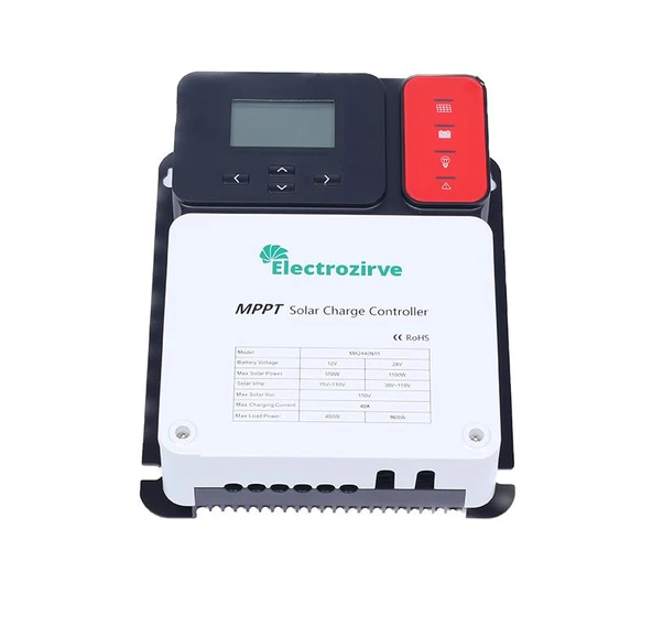 Electrozirve MA2440N15 40A Mppt Charge Controller 12/24V - 2