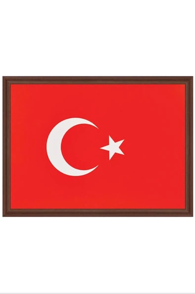 Türk Bayrağı 25X35 Mdf Çerçeveli