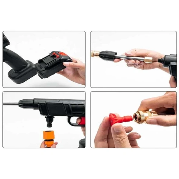 Şarjlı Ve Yüksek Basınçlı Oto Yıkama Ve Sulama Tabancası BR0922536 - 4