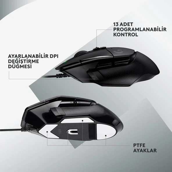 Logitech G502 X 910-006139 Siyah Optik Kablolu Oyuncu Mouse - Teşhir - 3