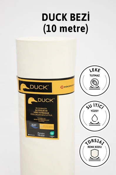 Premier Metrelik Duck Keten Kumaş Su İtici Bez 10 Metre TDRS161 - Krem