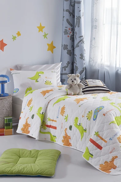 Upstyle Tek Kişilik Kapitone Yatak Örtüsü Seti Beyaz Yumuşak, Dayanıklı ve Şık Tasarım - Resim 2