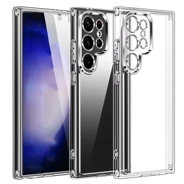 Galaxy S25 Ultra Uyumlu Kılıf Kamera Korumalı Şeffaf Esnek Renksiz Silikon Kapak - 1