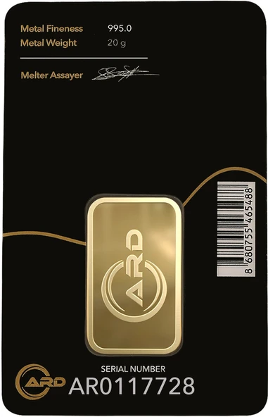 ARD 20 gr 24 Ayar Külçe Altın - 2