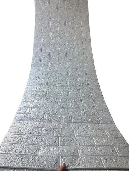 Renkli Duvarlar Tek Parça Bütün 70cmx500cm 1 Adet Krem Yapışkanlı Kesilebilir Silinebilir D Duvar Kağıdı Paneli - Resim 2