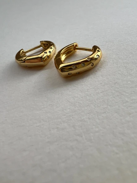 ASİMETRIK MINI KUPE RODYUM KAPLAMA 14 K - Resim 3