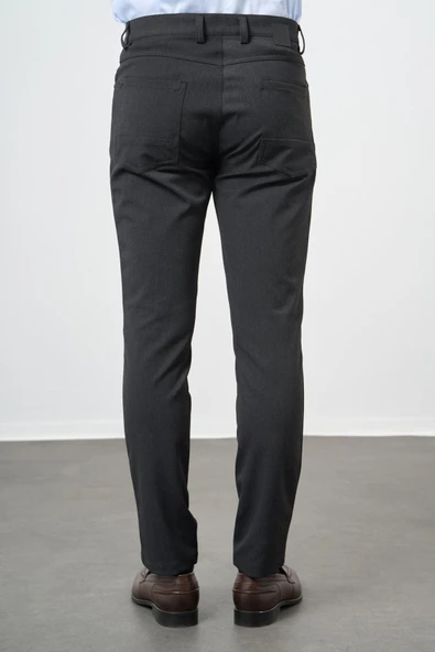 Koyu Antrasit Esnek 5 Cep Casual Slim Fit 5 Cep Pantolon 1003245161 - 3