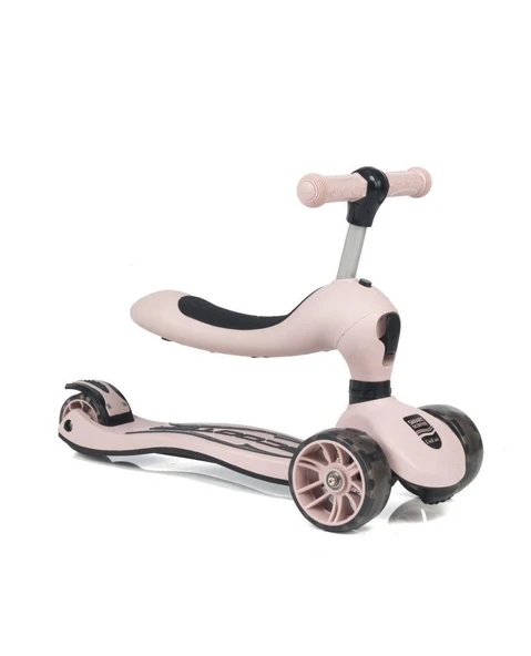 Smart Oturaklı Çocuk Scooter 3 Tekerlekli Işıklı Ledli Scooter Yükseklik Ayarlı 1-5 Yaş - 10