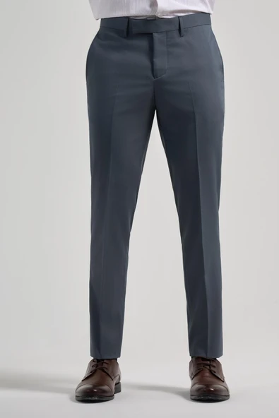 Koyu Antrasit Esnek Yandan Cepli Slim Fit Classic Pantolon 1003250106 ürün görseli