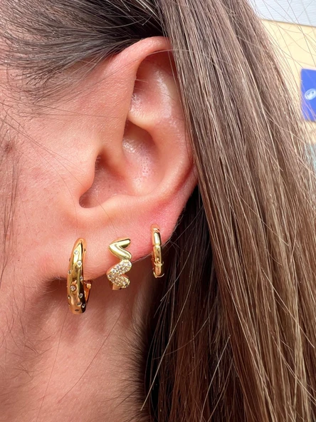 ASİMETRIK MINI KUPE RODYUM KAPLAMA 14 K ürün görseli 1