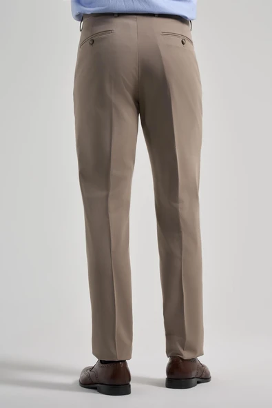 Koyu Vizon Esnek Yandan Cepli Comfort Fit Classic Pantolon 1003250159 - Resim 4