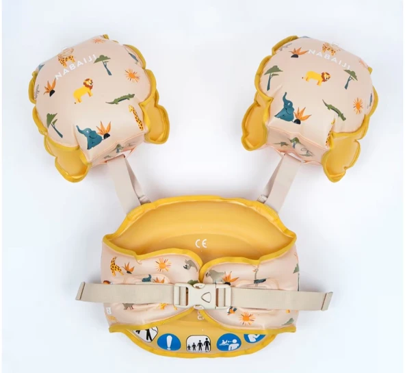 Nabaiji  Tiswim Çocuk Yüzme Kolluğu  Tropikal Baskılı  2-6 yaş 15- 30 kg - 3