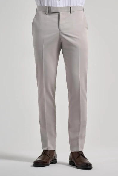 Açık Krem Esnek Yandan Cepli Slim Fit Classic Pantolon 1003250106 ürün görseli 1