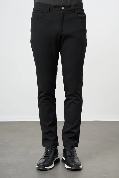 Siyah Esnek 5 Cep Casual Slim Fit 5 Cep Pantolon 1003245161