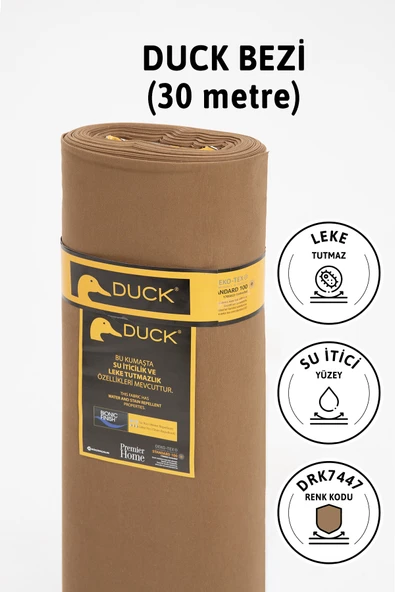 Premier Metrelik Duck Keten Kumaş Su İtici Bez 30 Metre DRK7447 - Kahverengi