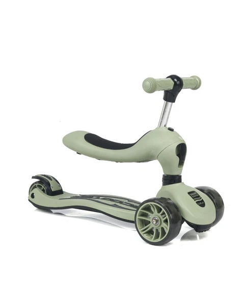 Smart Oturaklı Çocuk Scooter 3 Tekerlekli Işıklı Ledli Scooter Yükseklik Ayarlı 1-5 Yaş - 8