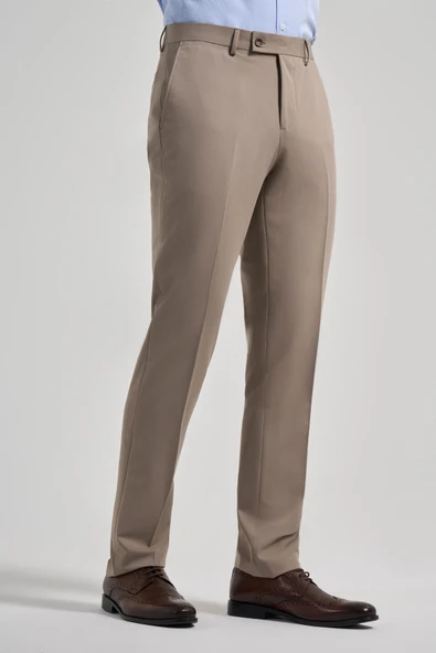Koyu Vizon Esnek Yandan Cepli Comfort Fit Classic Pantolon 1003250159 - Resim 3
