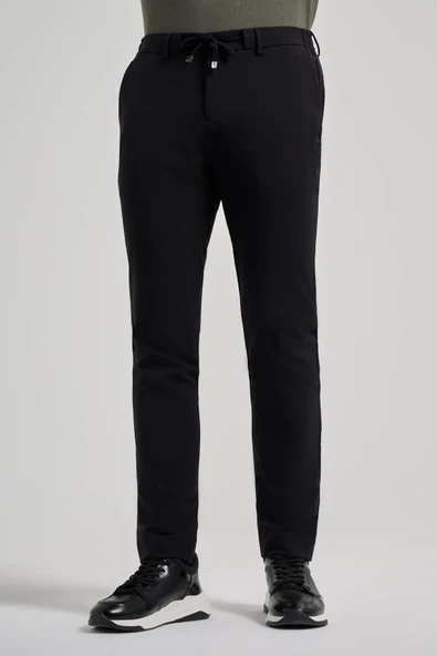 Siyah Esnek Yandan Cepli Casual Slim Fit Jogger Pantolon 1003250118 ürün görseli 1