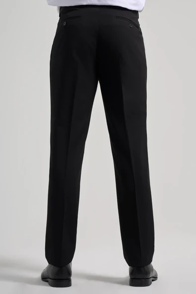 Siyah Esnek Yandan Cepli Comfort Fit Classic Pantolon 1003250159 - Resim 2