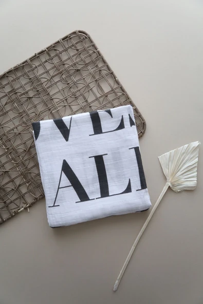 LİBABABY Müslin Loves-OEKO-TEX Sertifikalı %100 Pamuk 2 Katlı 110x115 cm Müslin Bebek Battaniye & Örtü - 4