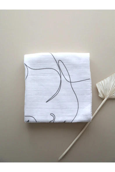 LİBABABY Müslin Bebek-OEKO-TEX Sertifikalı %100 Pamuk 2 Katlı 110x115 cm Müslin Bebek Battaniye & Örtü - 2