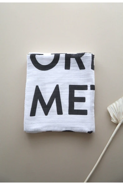 LİBABABY Müslin Loved- OEKO-TEX Sertifikalı %100 Pamuk 2 Katlı 110x115 cm Bebek Müslin Battaniye & Örtü - 2