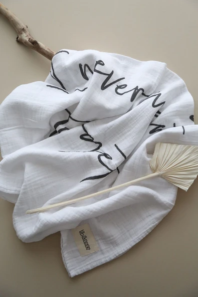 LİBABABY Müslin Days OEKO-TEX Sertifikalı %100 Pamuk 2 Katlı 110x115 cm Müslin Bebek Battaniye & Örtü - 6